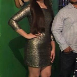 Gianni Bini Fitted Gold Dress